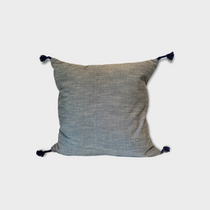 Mexican pillow, hand embroidered from Chiapas BLUE