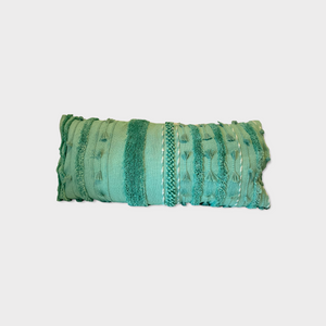 Big green Indian lumbar pillow