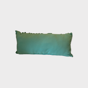 Big green Indian lumbar pillow